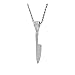 OWZSAN Collar en Forma de un Cuchillo de Juguete Modelo Cuchillo Colgante 18K Collar de Diamantes simulado Chapado en Oro for Hombres (Color : Silver)