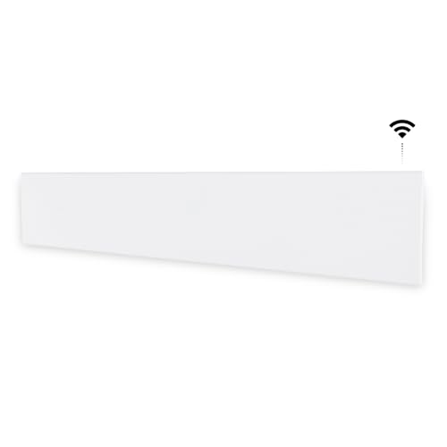 Adax Neo L - Radiateur Electrique Mural Intelligent Wi-Fi avec Commande par Smartphone - 600W | Chauffage Electrique | Chauffage d'appoint Salle de Bain | Hauteur Convecteur 210mm | IP24C, KWT Blanc