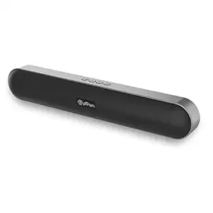 pTron Fusion Evo V2 10W Bluetooth Soundbar Speaker, Immersive Sound, 10Hrs Playtime, Mini Soundbar for Phone/TV/Laptop/Tablets/Projectors, Multi Play Modes BT v5.0/Aux/TF Card/USB Drive (Steel Grey)