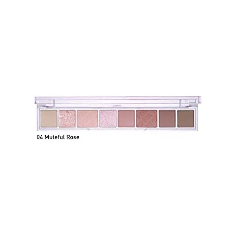 Peripera All Take Mood Palette Makeup - 8 Shades Eyeshadow - Matte Glitter Shimmer - Muteful Rose (Muted Pinks) - 6.8g, One Size Cover