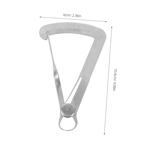 Calibrador OUNONA con medidor triangular de espesor Métrico para joyería herramienta de medición de acero inoxidable miniatura 2
