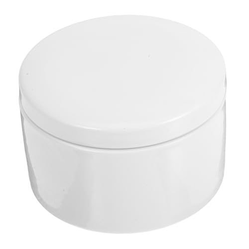 LIFKOME Boîte à Bijoux Ronde Céramique Élégant Organisateur De Rangement Pour Anneaux Et Boucles Oreilles Accessoire Pratique Porcelaine Blanche