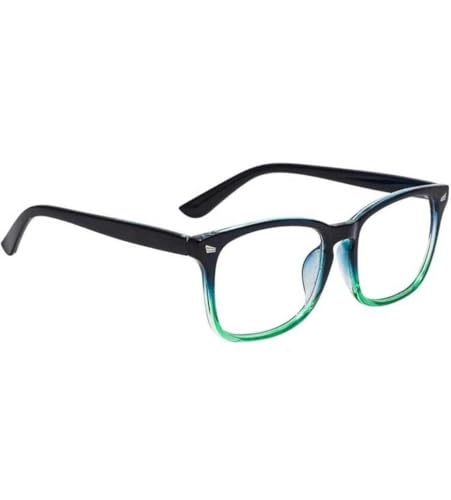 Image of Blue Light Blocking Computer Glasses for Men & Women, Square TR90 Lightweight Eyeglasses Frame, Anti Eye Strain UV Protection, Clear Lens for Gaming Office Reading