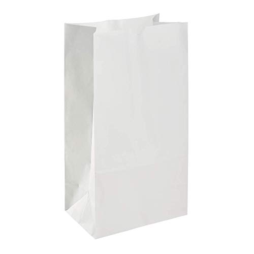 Karat 12lb Paper Lunch Bags - White, 1,000 Count - Versatile Paper Lunch Bags for Food, Take Out or Retail Shopping - Sturdy, Self-Standing, Reusable