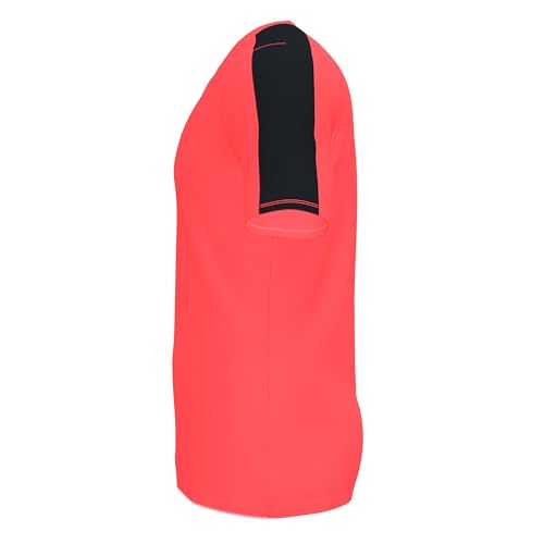 Joma 8XS-7XS T-Shirt à Manches Courtes Academy, Unisexe-Adulte, Corail Fluo Noir