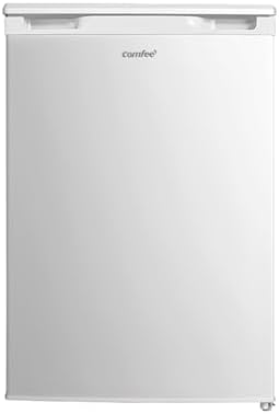 COMFEE' 131L Under Counter Larder Fridge, RCD133WH2(E) | LED Light, Adjustable Thermostat, Reversible Door, Removable Shelves, for Kitchen, Office & Studio Flat, 55cm Wide, White