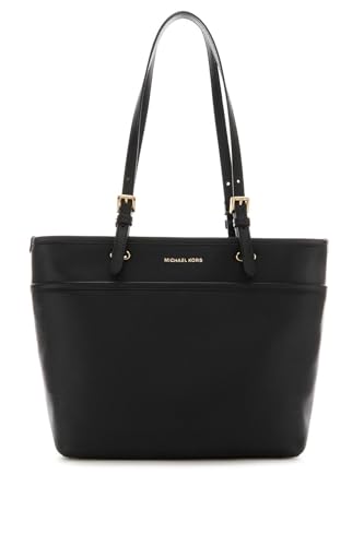 Michael Kors Winston Medium Top-Zip Pocket Tote Bag, Black, One Size
