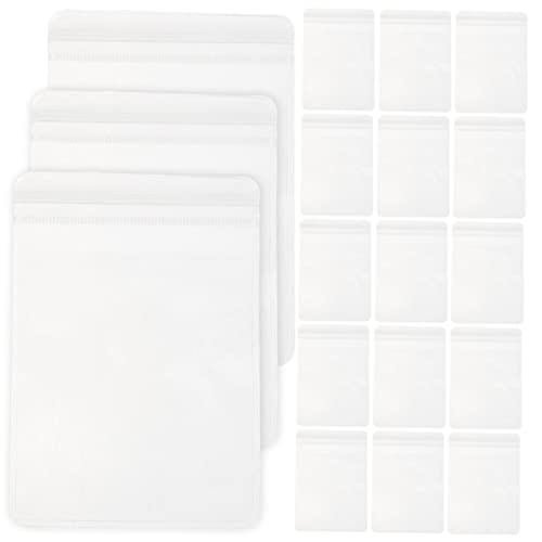 HOMOCONO 100pcs Clear Jewelry Bags Portable Storage for Earrings Charms and Items for Organizing Travel Accessories and Crafts