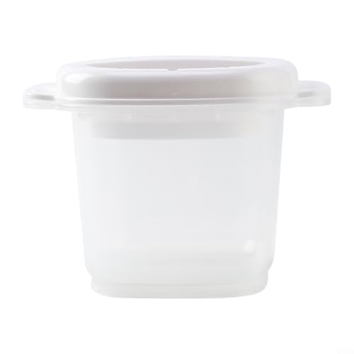 Lapiglo Olla arrocera y vaporera para microondas, portátil, para cocinar arroz, pasta, verduras y sopa, apto para lavavajillas, color blanco