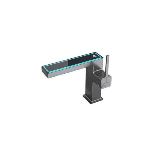 Grifo de lavabo con luz LED e hidrogeneración para control de temperatura 2