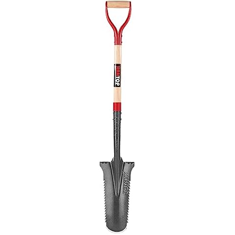 HANTOP Digging Spade Shovel Drain Spade Square Point Shovel Transplanting Spade Trenching Shovel, 44 inches Cover