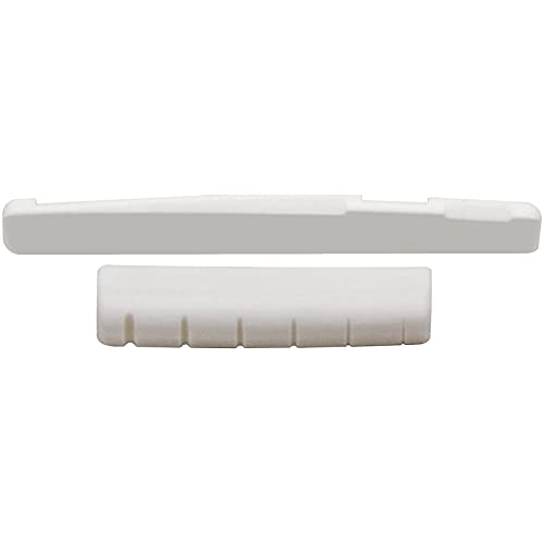 Blisstime 6 String Acoustic Guitar Bone Bridge Saddle And Nut Made Of Real Bone For Acoustic Folk Guitar #TOP2