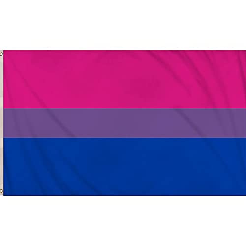 Bisexual Flag Festival Bi Pride Banner 5 x 3 foot (90 x 150cm) Polyester Inclusive Rainbow LGBTQ+ Flags