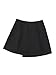 Women's Casual Mini Skort with Asymmetrical Hem Summer Fashion Skirt for Party, Vacations, and Everyday Wear Black
