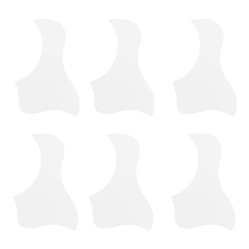 MINAOLULUS 6Pcs Transparent Acoustic Guitar Pickguard Self-adhesive Anti-scratch Guard Plate Plastic Protective Cover for Ukulele and Folk Guitar