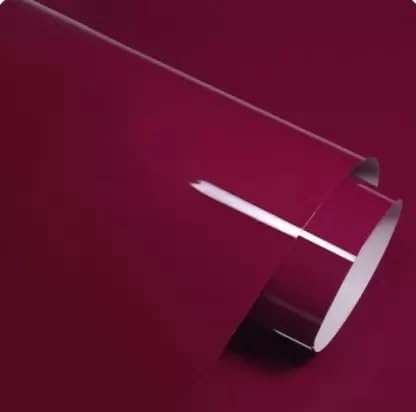 Image of HOME13 Self-Adhesive Wallpaper Removable and Decorative Vinyl Wallpaper for Kitchen Countertop Cabinets Table Pack of 2 /2 Ft by 6 Ft Maroon Gloss