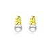 Boucles d'Oreilles Femme Argent Perle Or