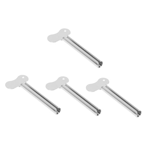 FOMIYES 4pcs Metal Toothpaste Squeezer Stainless Steel Dispenser Squeezers for Bathroom Easy to Use