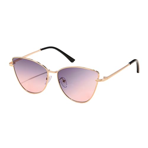 Lunettes de soleil œil de chat monture métallique pour femme avec protection UV400 style streetwear