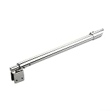 Barra di supporto regolabile per pannello doccia in acciaio inox e vetro, per doccia da 8-12 mm, asta telescopica da 300 mm a 500 mm, finitura cromata (3# (doppia testa)