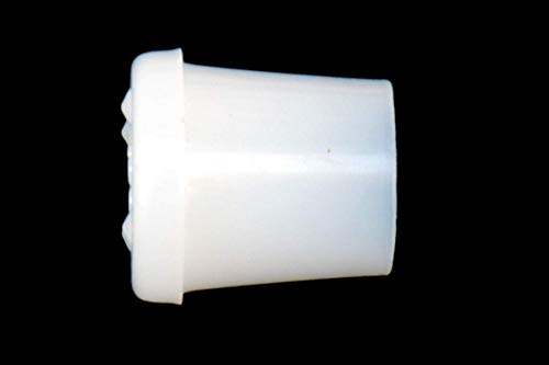 Image of Plastic Round end Cap or pad Plastic Shuu Shoe (White Round, Set of 12 Pc, 1 Inch)