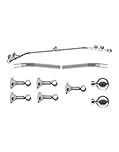 Trade Pole Eyelet Bay Pole, curtain pole 375 cm 3 sided Bay Widow, 28mm, Eyelet curtains, Ball Finials, Satin Steel
