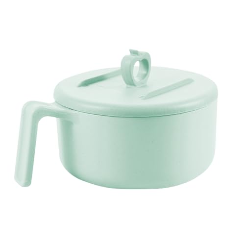 電子レンジ対応プラスチックボウル(蓋付き)ラーメン・パスタ用屋内食器(再利用可能、排水機能・スマホスタンド付き)