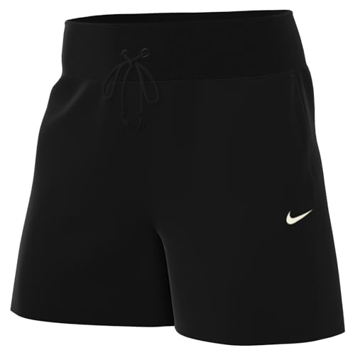 Nike Sportswear Phoenix Fleece Women's High-Waisted Loose Shorts (Black/Sail, FD1409-010) Size X-Small