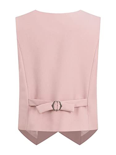 CHICTRY Kids Boys Gentleman Waistcoat Solid Color Button Down V Neck Party Suit Vest2