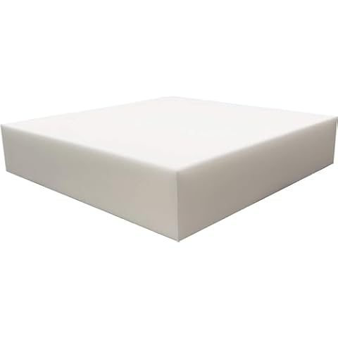 FoamRush 6" x 30" x 30" Upholstery Foam Cushion High Density (Chair Cushion Square Foam for Dinning Chairs, Wheelchair Seat Cushion Replacement) Cover