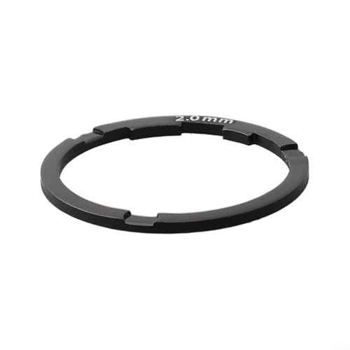 Robuster 0 82 mm Aluminium-Legierung Fahrrad-Abstandshalter für verbesserte Leistung (schwarz, 2 mm)