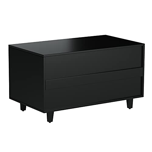 Modern Wood Pet Crate Cat Washroom Hidden Litter Box Enclosure Furniture House Table Nightstand With Cat Scratch Pad (Black) #TOP5