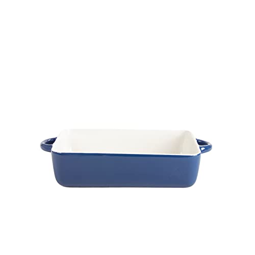 10 Strawberry Street Sienna Rectangle 12" And 9.5" Bakeware Set, Blue #TOP3