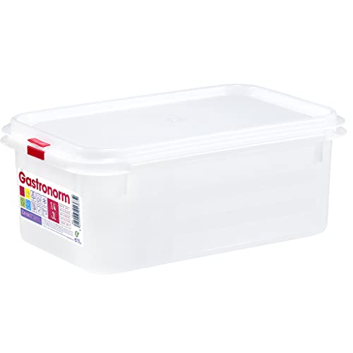 COM-FORT HOUSE - Tartera rectangular para comida reutilizable con tapa, apto para microondas, lavavajillas y congelador. Medidas: 325x265x100 6,8L, Pakc de 3 unidades