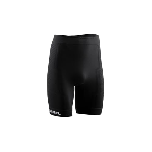 Lurbel Spirit Shorts, Mallas Cortas de Hombre, Mallas de Trail Running, Transpirables y Antibacterianas, Short Deportivo, Short técnico. (L - Negro)