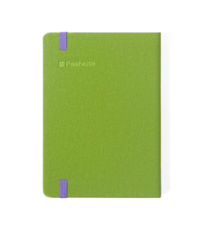 Image of A6 Lined Hardcover Notebook, 100 GSM Paper, Olive | Soft-touch Alpha3 PU cover, lay-flat sewn binding, elastic closure, compact for meetings, planning, and notes on the go