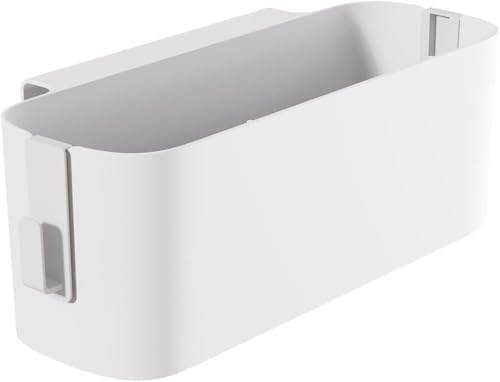 Zbozzba Bett Organizer Zum Einhängen wickeltisch organizer Robuste Nachttisch Caddy mit 2 abnehmbaren Haken für Wohnheim Familie Büro Weiß