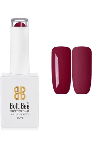 Image of Bolt Bee Red Color Gel Nail Polish Soak Off UV Gel 15ML DIY at Home Manicure Salon Nail Art