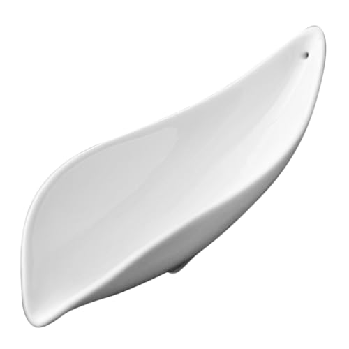 TOPPERFUN Chinese Tea Scoop Multi Functional Ceramic Loose Leaf Tea Holder Decorative Container for Tea Salt Powder Elegant Design for Tea Ceremony