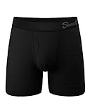 Shinesty Ball Hammock Ball Pouch Underwear | Underwear Men Boxer Briefs with Fly | Anti-Chafing, Moisture Wicking, Breathable, Bulge Enhancer, Scrotal Support | US Medium Black