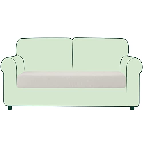 CHUN YI Housse de Coussin Extensible Coussin de canapé de Siège Jacquard Couvre pour Canapé Housse de Protection pour Meubles (2 Places, Ivoire) Cover