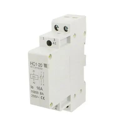 Bloc contacteur electrique bipolaire CA 16A pour tableau