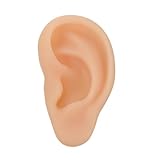 DECOMELODY Realistisches Silikon ohrmodell Linkes Ohr mit Künstlichem Gehörgang Weiches Medizinisches Trainingsmodell für Akupunktur Hörgeräteberatung und Medizinische Ausbildung