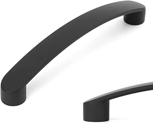 SYZOW 6 pièce Poignee de Meuble Cuisine Noir Poignée Meuble Poignet de Porte Noire Cuisine Poignées pour Placards Poignet Meuble Cuisine Quincaillerie de Placards Entraxe: 192mm