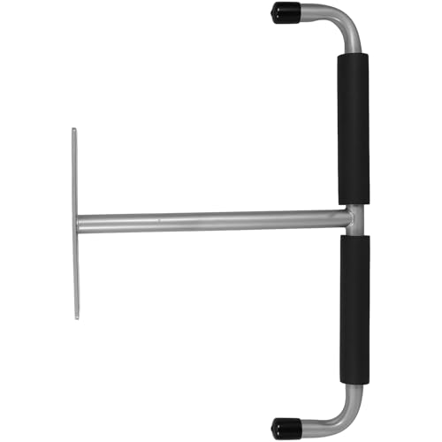 VICASKY Ceiling Mounted Bike and Fishing Rod Holder Rack, Silver Metal Wall Mount Garage Storage Organizer T-shaped Hooks for Kayak and Tool Hanging