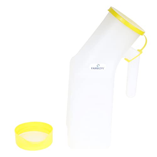 Image of Urinal Pot Portable And Safe Plastic Urine Pot With Cap Urine Bottle for for Urination (1000ml) Pack of 2