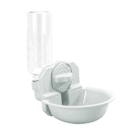 WONTKN 犬 水飲み器、ボトル付き、自動給水器、猫、ペット用品 (ホワイト,750ml)