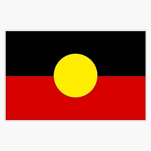 Aboriginal Flag Sticker Bumper Sticker Vinyl Decal 5"