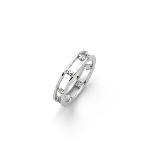 Bague anneau boussole argent 925 anti-ternissement taille 56 pour peau sensible