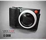 Lim's Design LC-CLUXBK Metal Grip Genuine Leather Camera Half Case for Leica C-LUX, Black